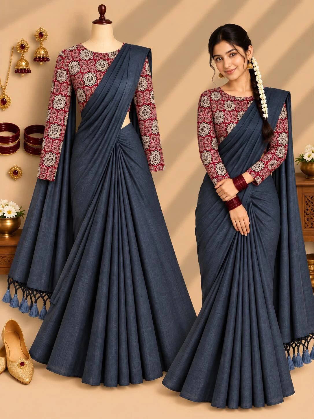 Viral Handloom Khadi Cotton Saree 1