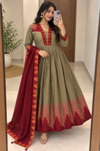 Cotton Spun Silk Anarkali 5