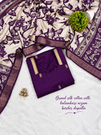 Cotton Top with Chennuri Silk Kalamkari Dupatta 10
