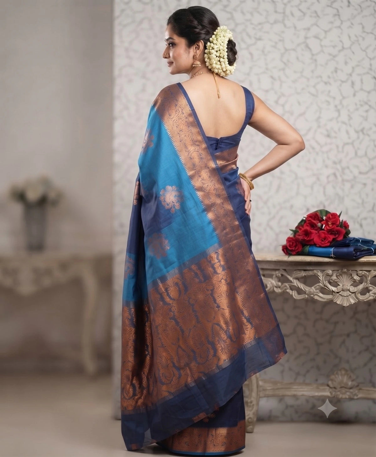 DIE SAREES  WITH BLOUSE 3