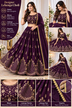 Georgette Embroidered Lehenga Choli Set 1