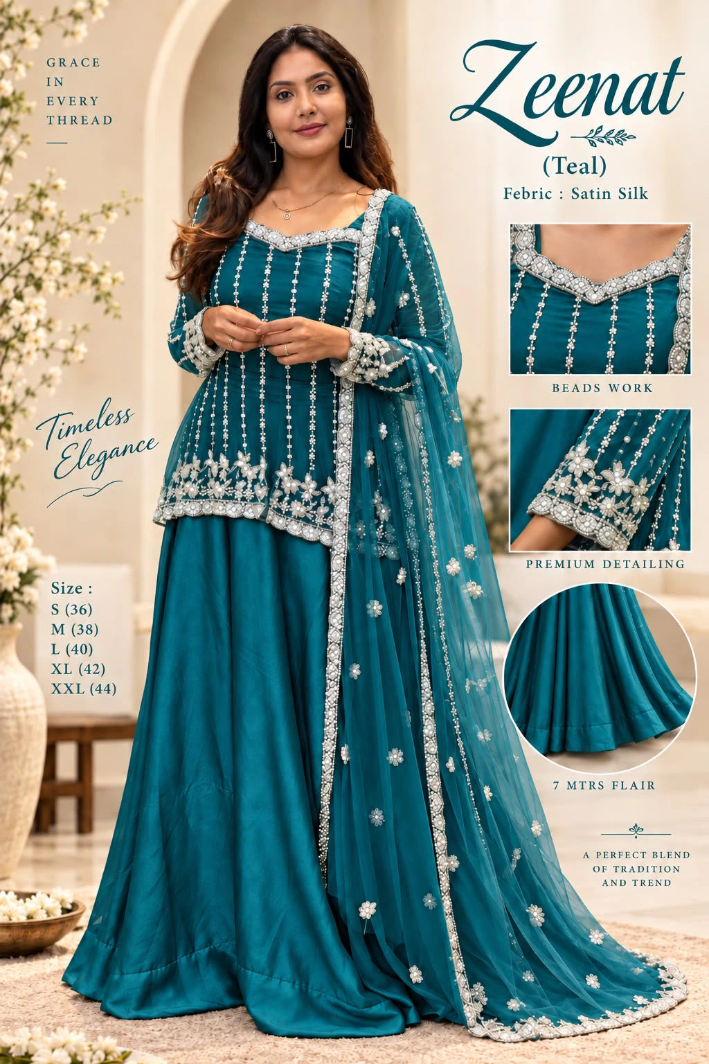 Silk Satin Lehenga Set 7