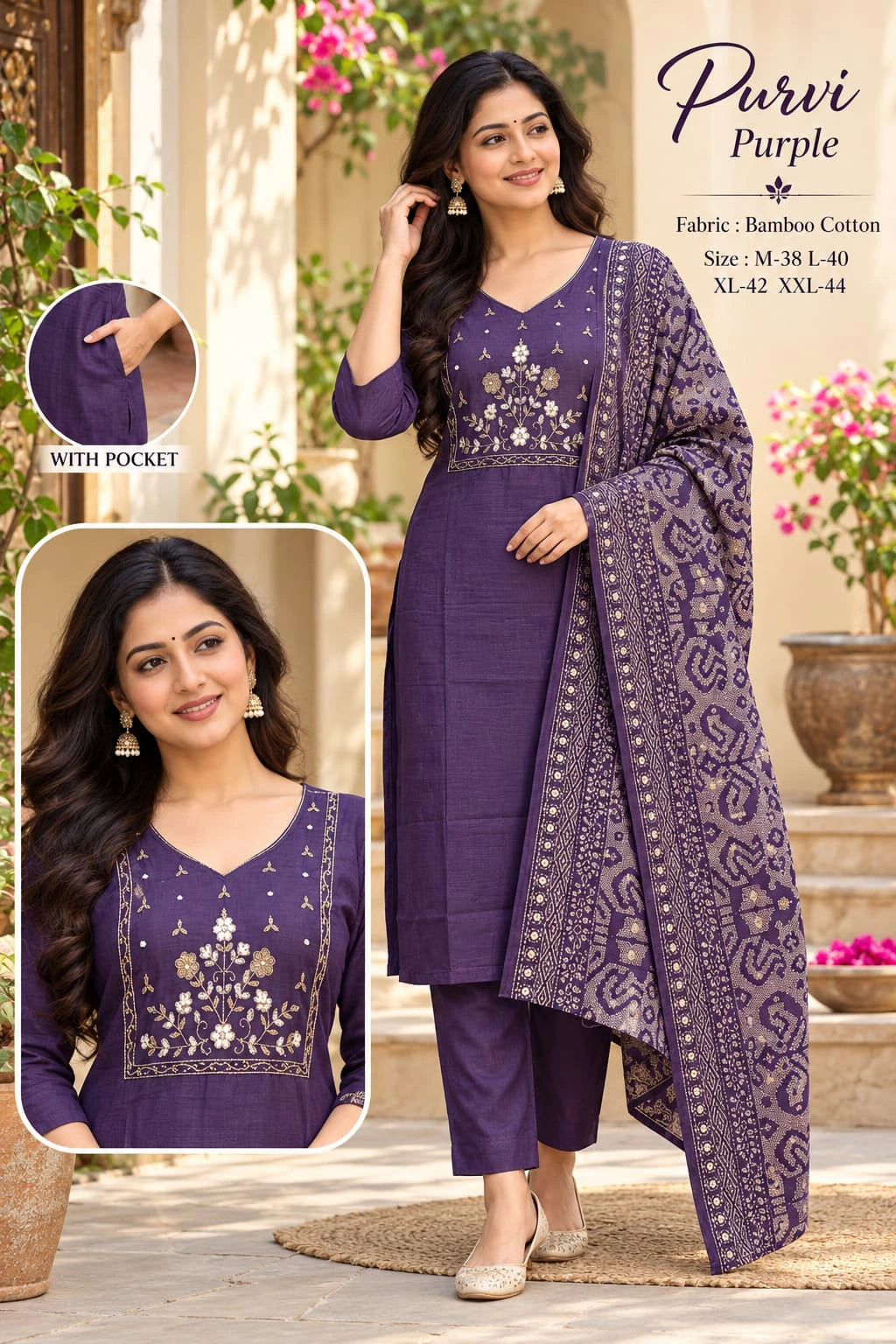 Bamboo Cotton Kurta Set 8