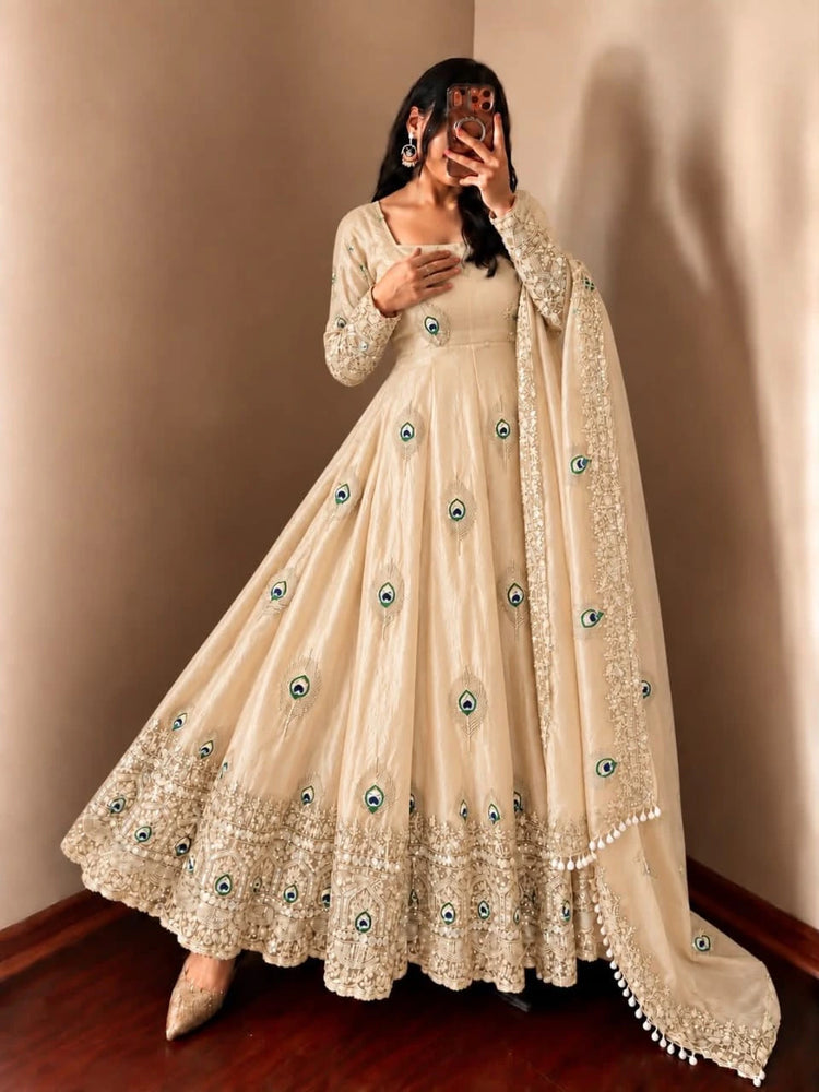 Fendy Silk Embroidered Gown 9