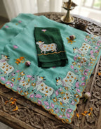 Embroidered Saree with Blouse 7