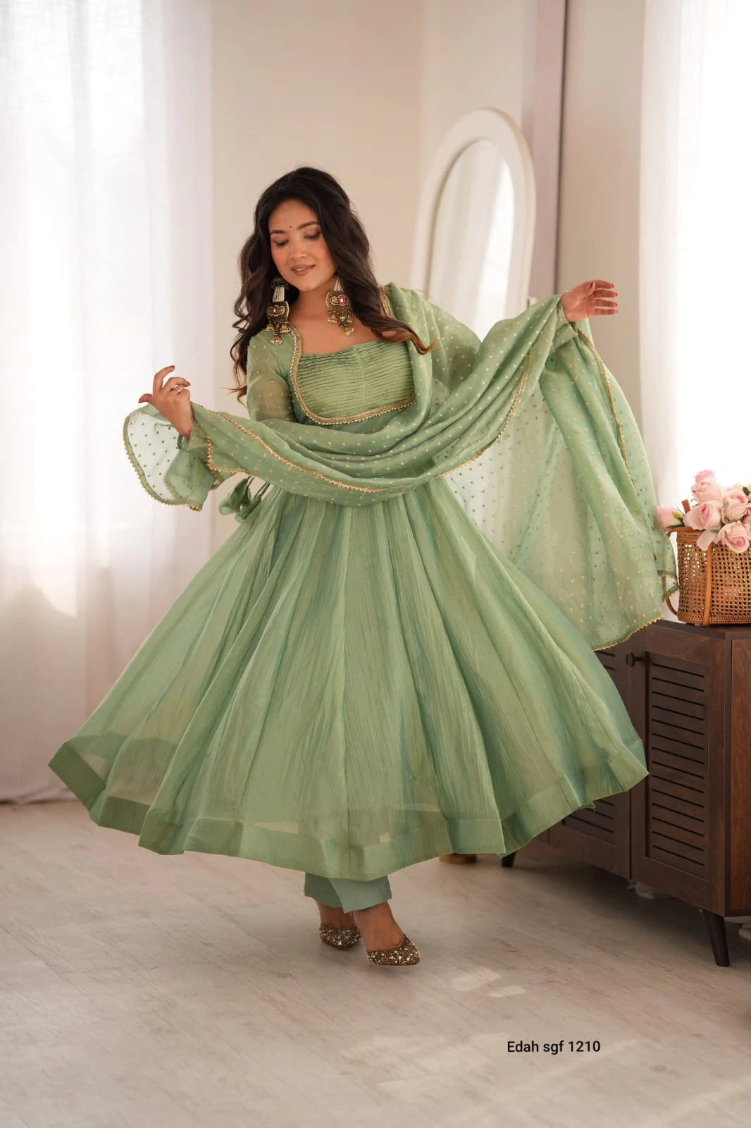 Salsa Gown with Dupatta Set 7