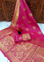 Soft Silk Saree with Blouse 3