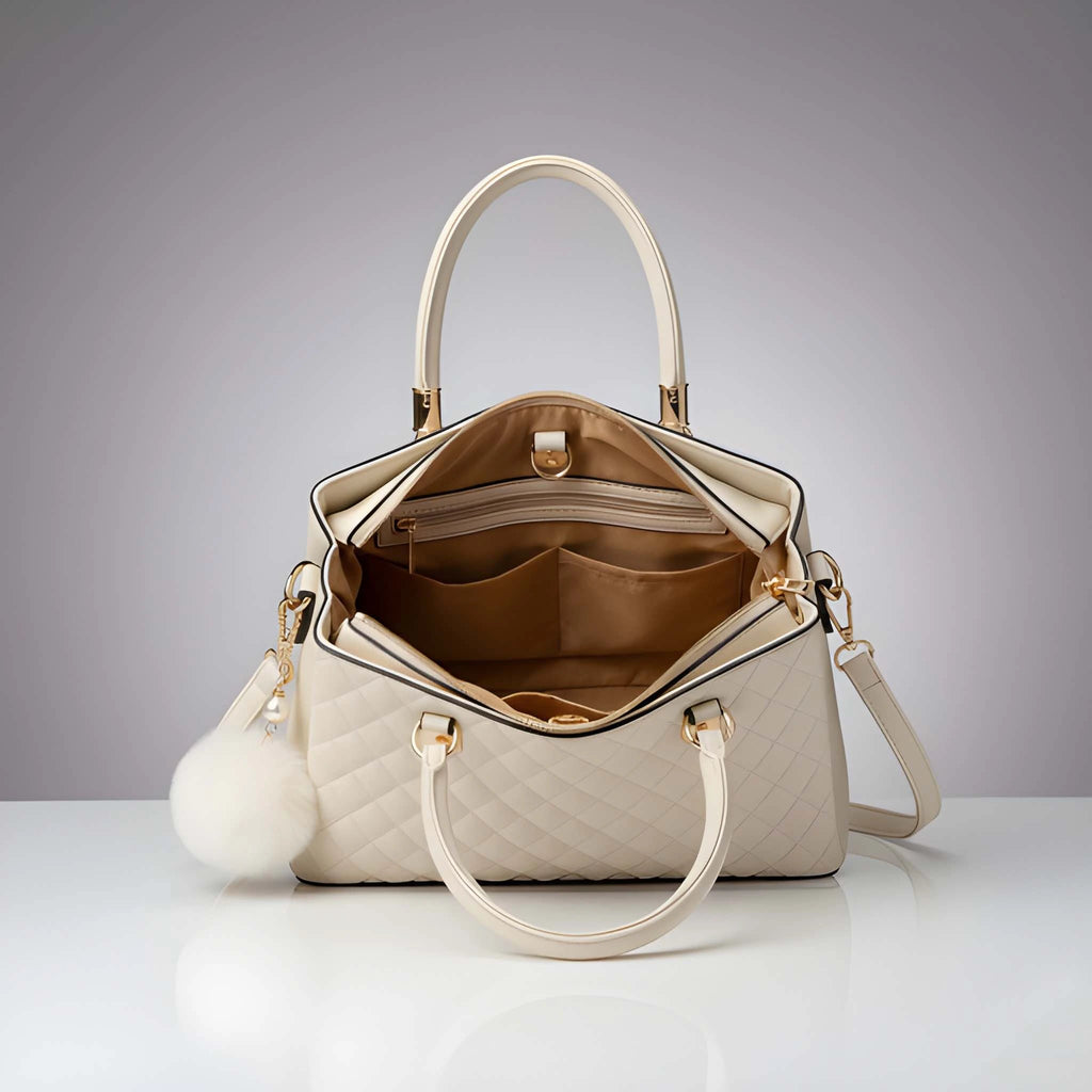 Stylish Ladies PU Leather Shoulder Handbag Premium Fashion Tote Bag with Spacious Multi-Compartment 10