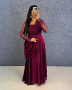 ❣️❣️Exclusive party wear 3 in 1 style gown outfit❣️❣️ 10