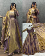 Silk Jacquard Gown 1