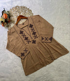 Designer Rayon Tunic with Cross-stitch Embroidery 3