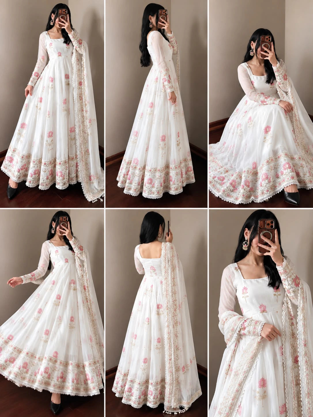 Fendy Silk Anarkali Gown Set 4