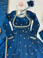 Fandy Silk Gown With Dupatta 4
