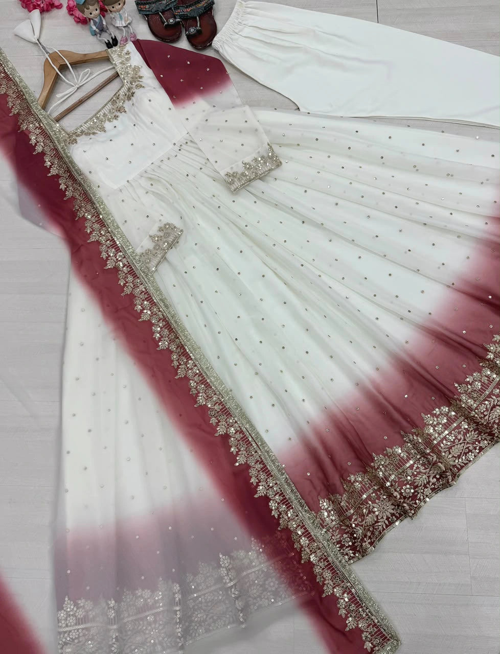 Georgette Anarkali Gown Set 5