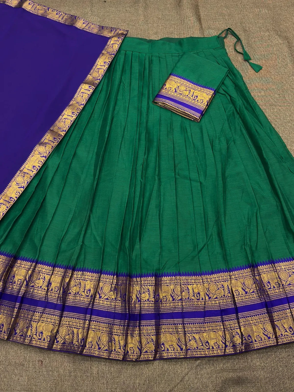 🌷🌷Traditional Kanjivaram Silk Half-Sarees🌷🌷 7