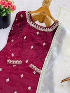 Silk Embroidered Kurta Set 6