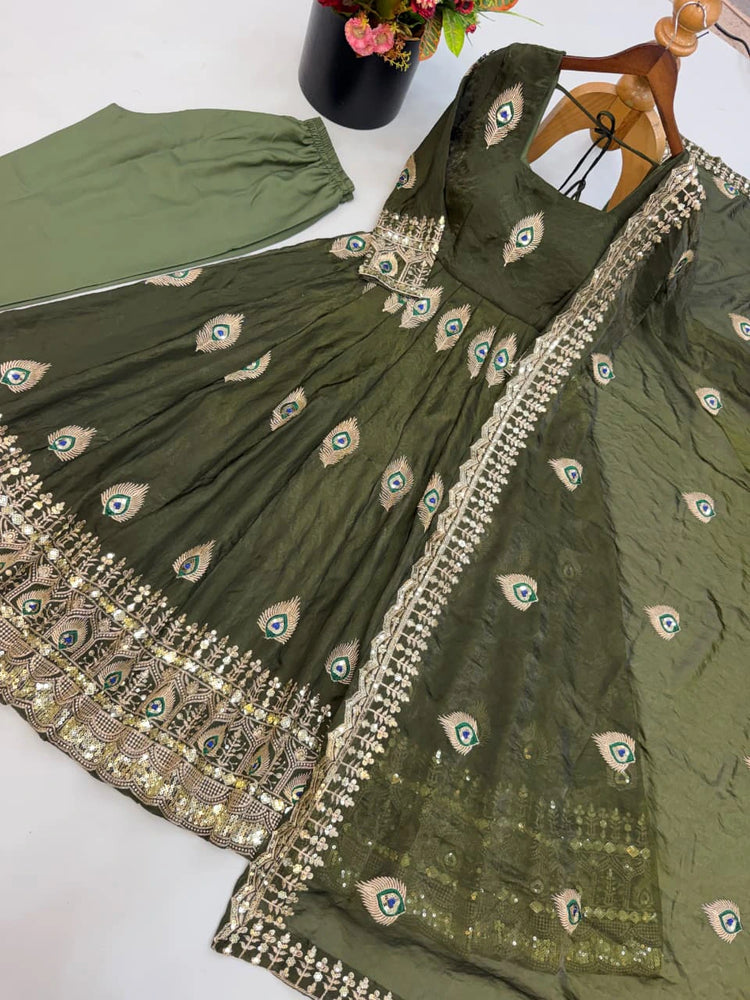 Fendy Silk Embroidered Gown 7