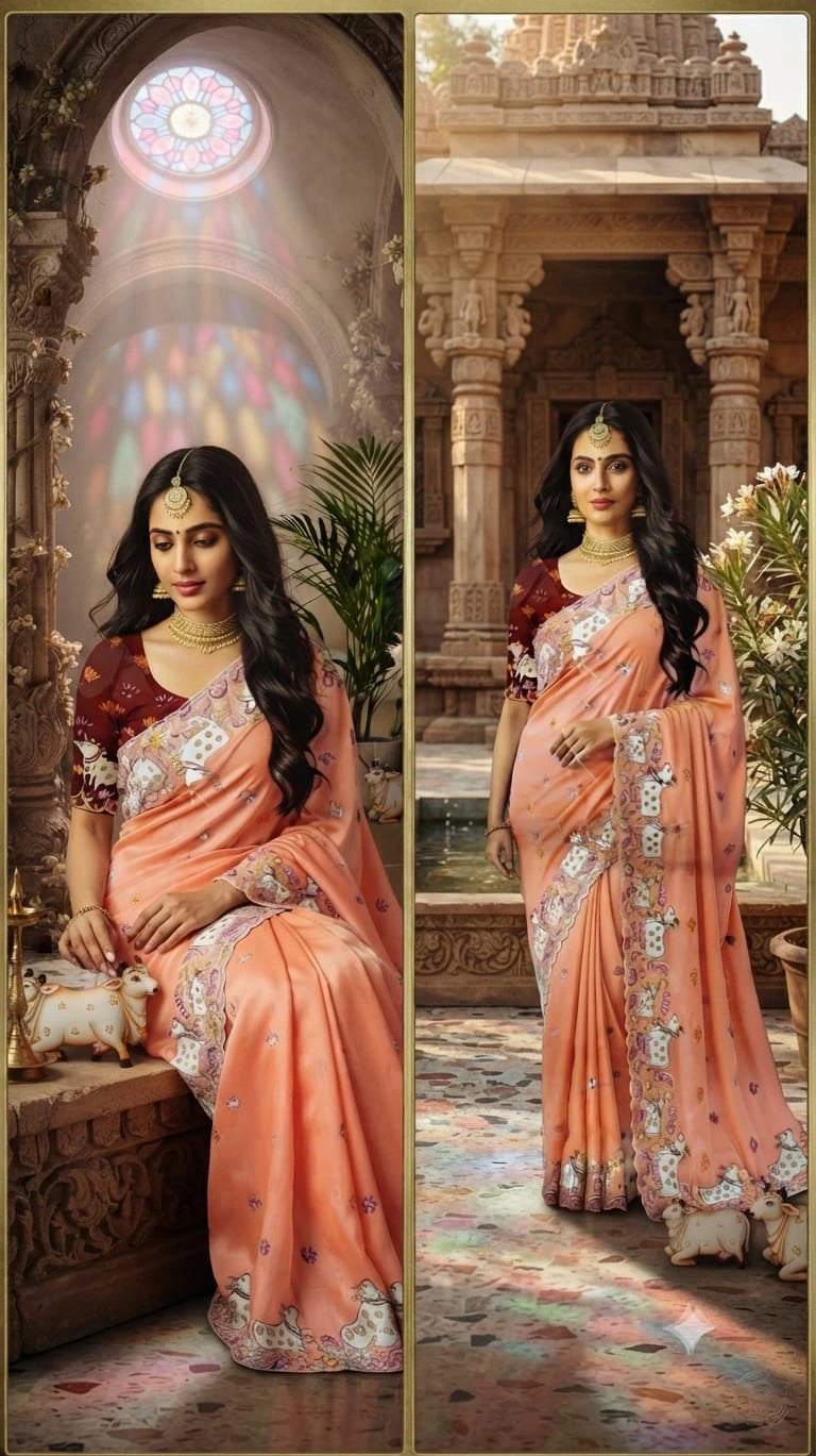 Embroidered Saree with Blouse 3