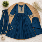 Mehrab Designer Anarkali Suit Set with Gold Embroidery 5