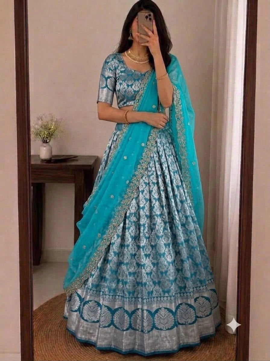 Kanjivaram Silk Lehenga Set 7