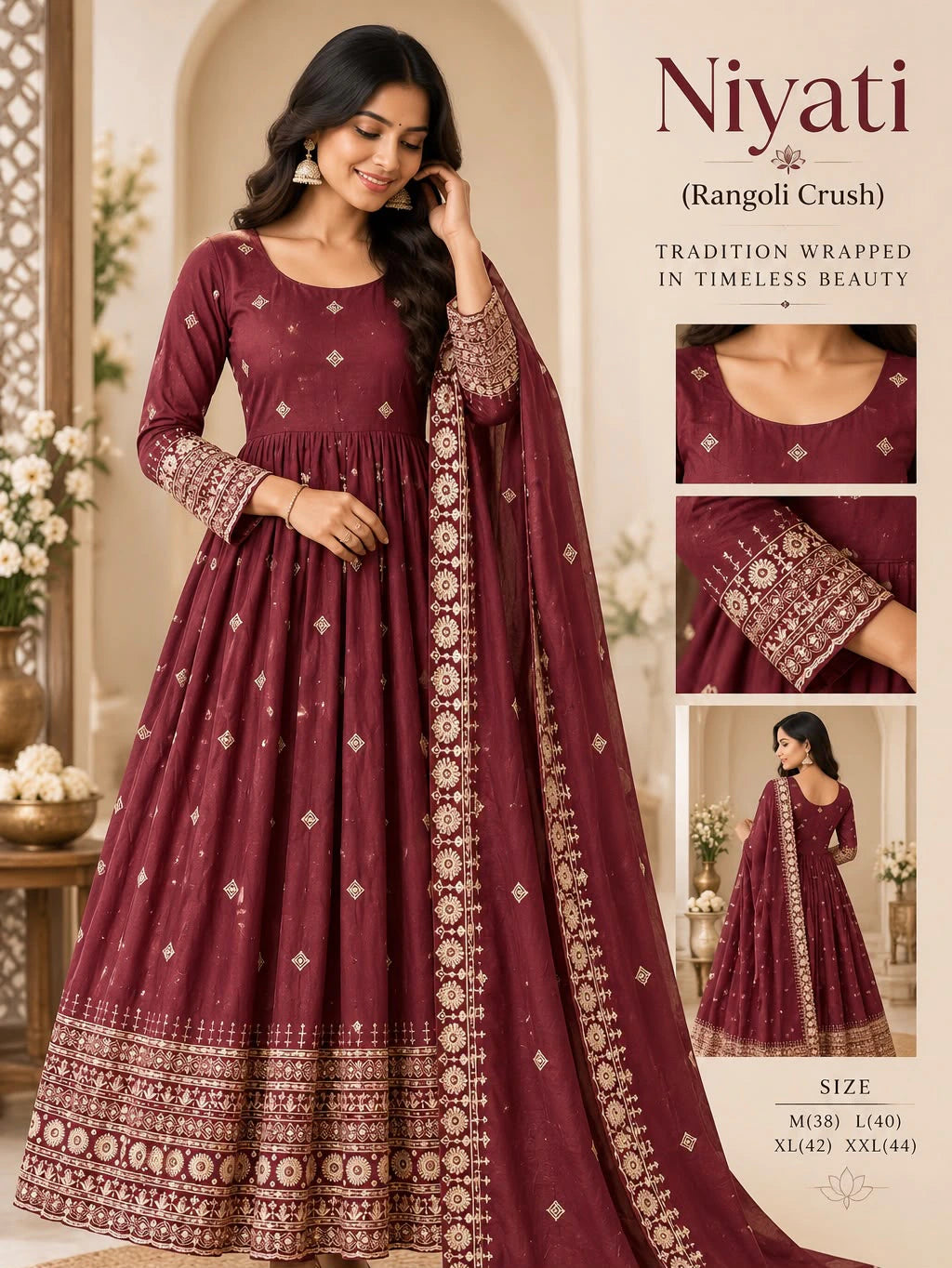 Rangoli Crush Anarkali Suit 1