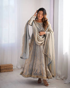 Fandy Silk Gown With Dupatta 10