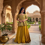 Space Silk Peplum Lehenga Set 1