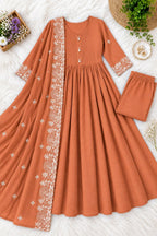 Mul Chanderi Anarkali Suit Set 9