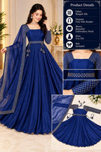 Rangoli Embroidery Anarkali Suit 9