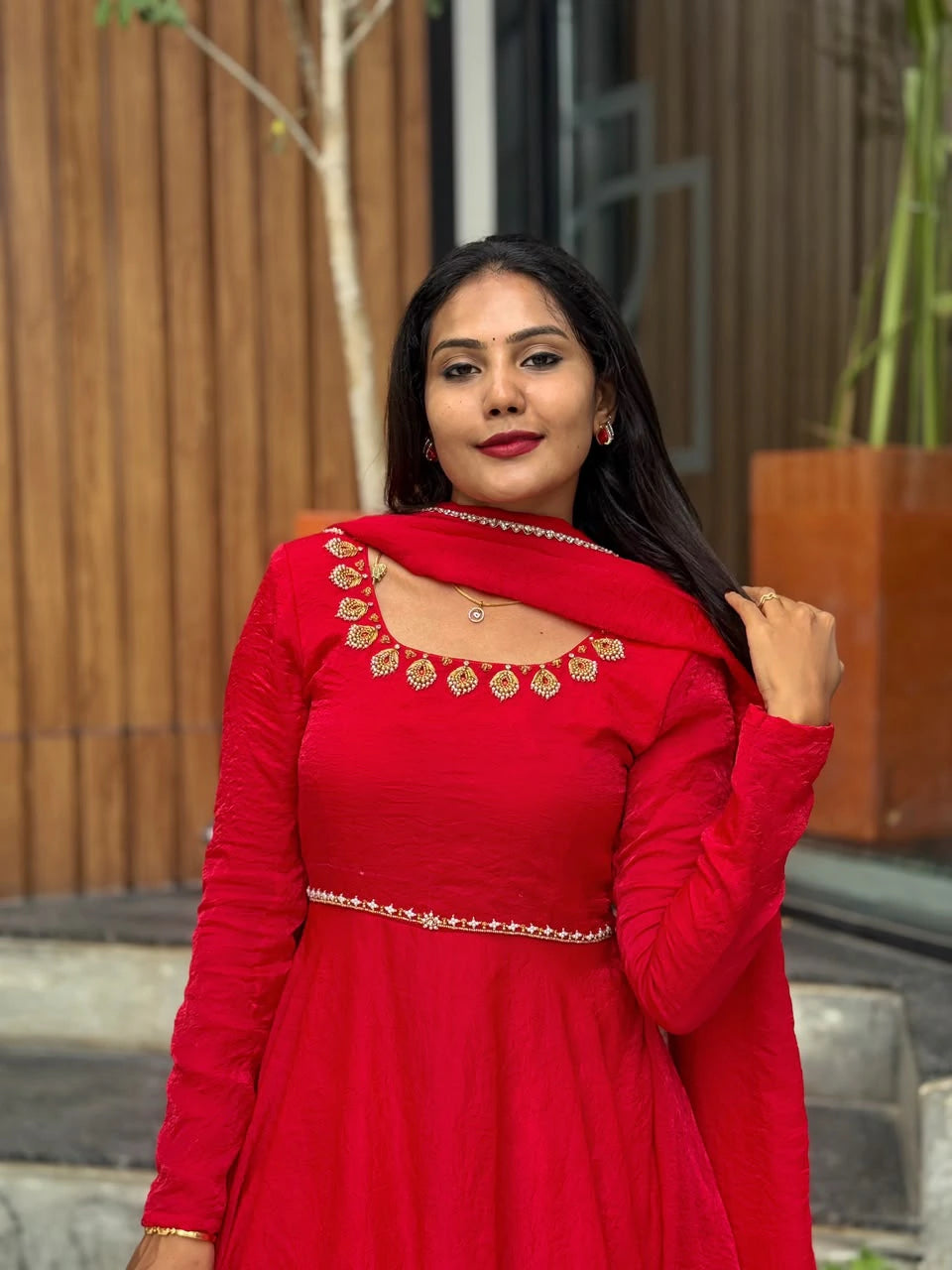 Fendi Silk Anarkali Set 3
