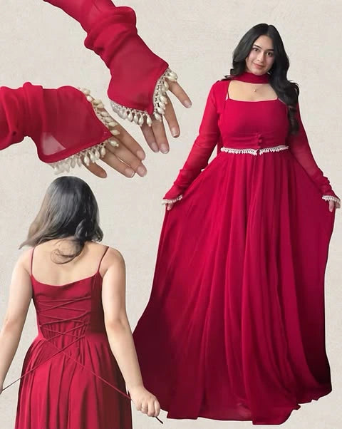 Fox Georgette Anarkali Gown 7