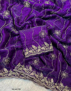 Fancy Space Silk Saree with Sequin Embroidery & C Pallu 3