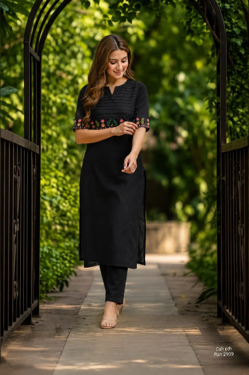Cotton Embroidered Kurta set 5