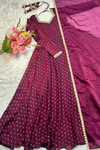 Nc Moss Gown with Dupatta 8