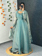 Kabana Handwork Gown with Dupatta 10