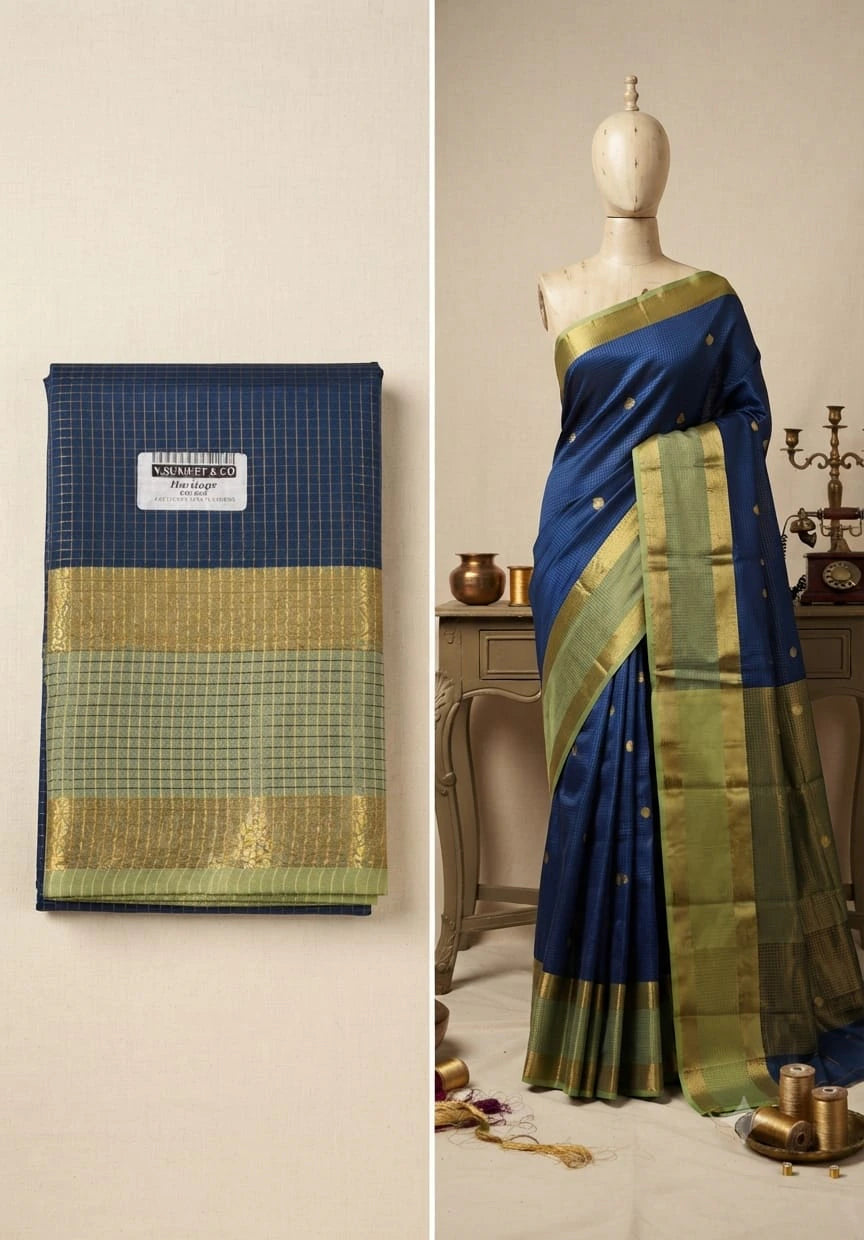 Semi Silk Saree with Blouse 5