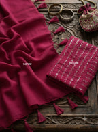 Elegant George Saree with Matching Blouse 2