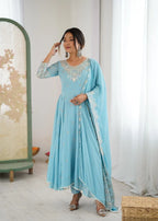 ❤️❤️Premium Sequence Designer Anarkali Three Piece Set😍😍 2