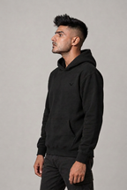 Black hoodie में केवल logo छोटा करने वाला edit