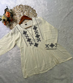 Designer Rayon Tunic with Cross-stitch Embroidery 10