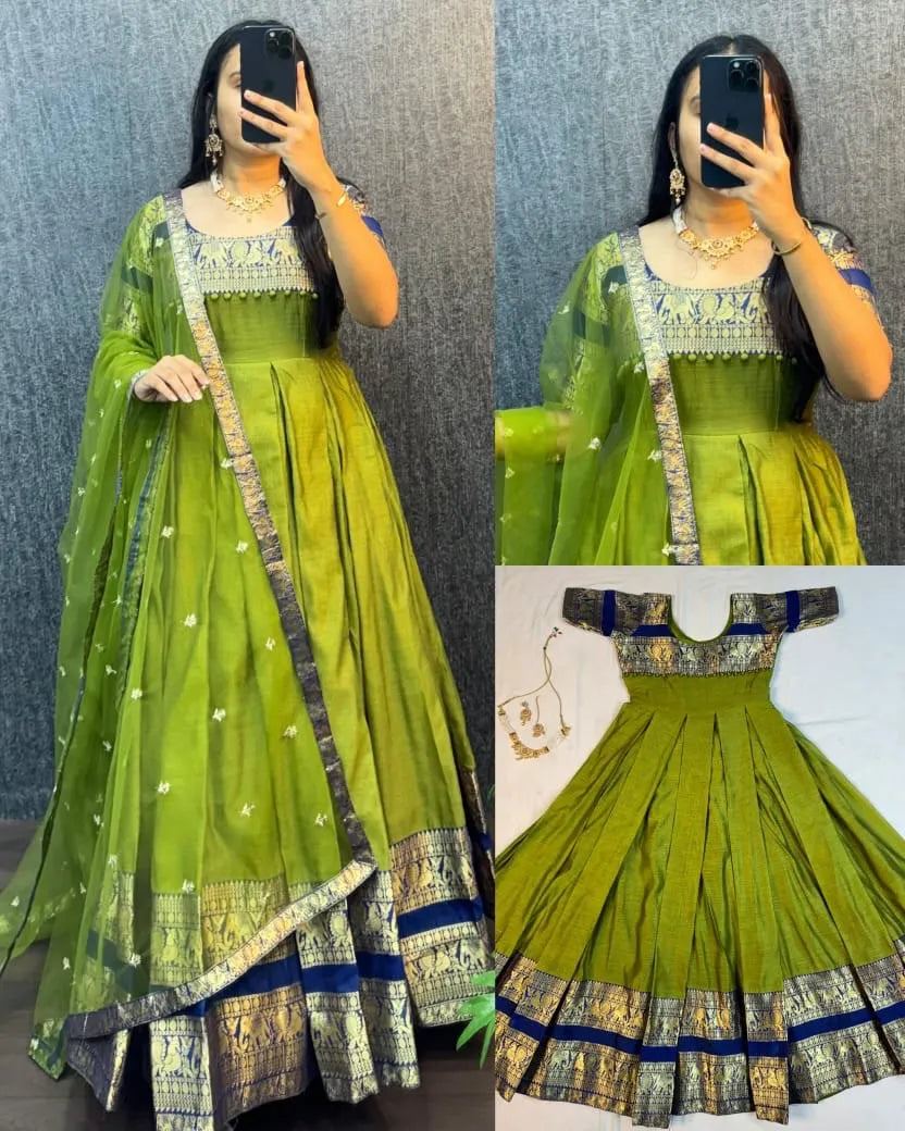 😍😍Traditional Ethnic Gown Set with Dupatta😍😍 8