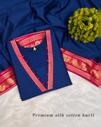Silk Cotton Kurti Set with Dupatta 7