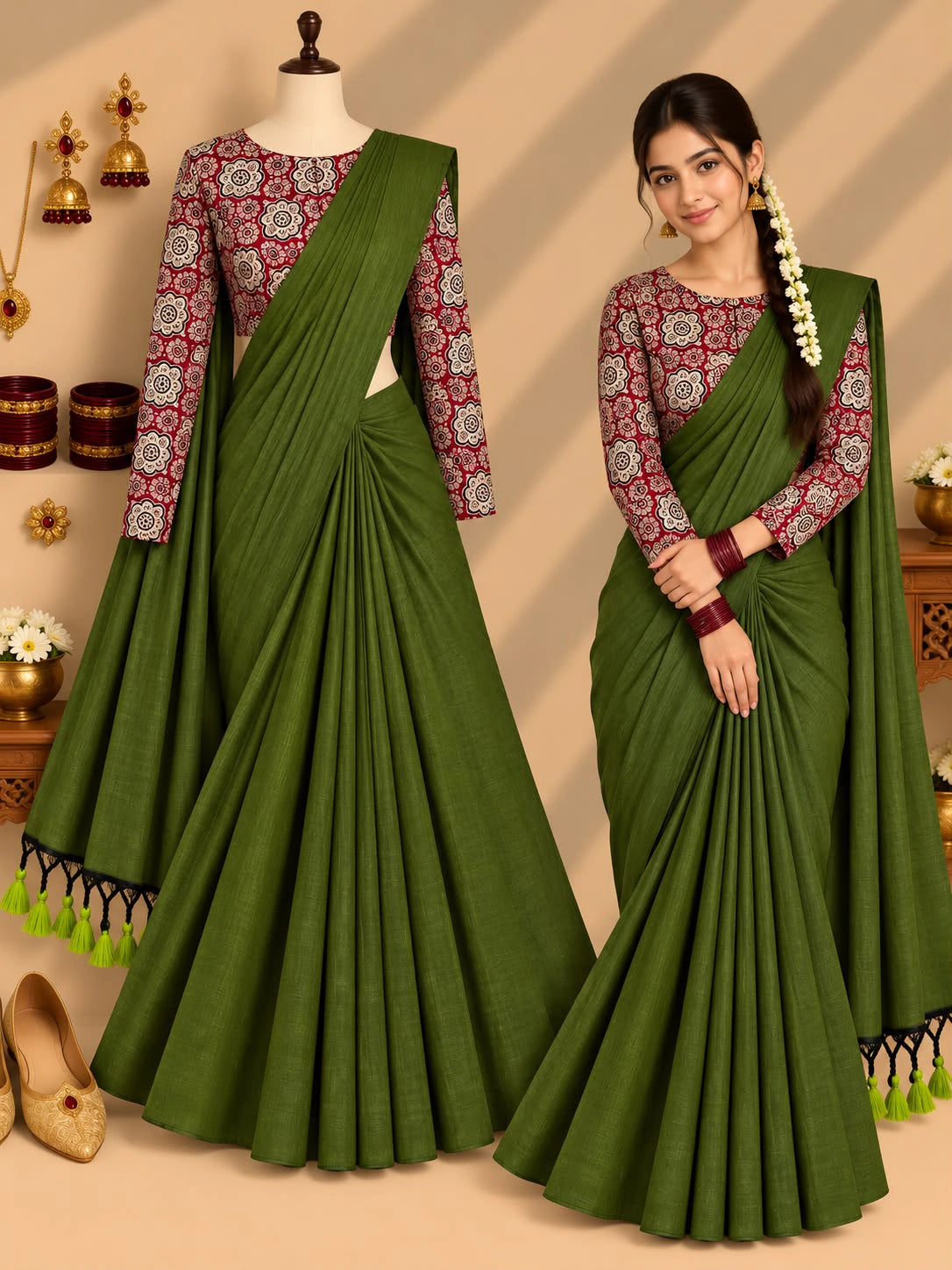Viral Handloom Khadi Cotton Saree 9