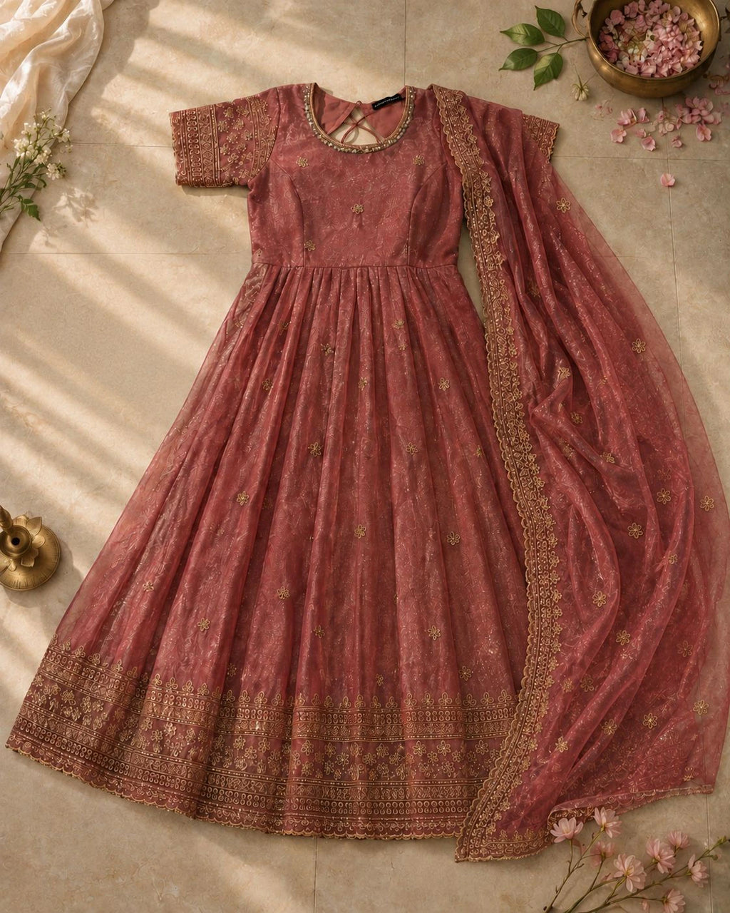 Mayuri Mauve Anarkali with Dupatta 5