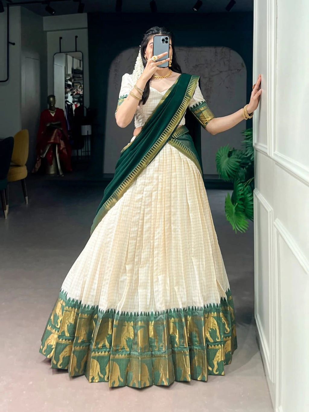 Kalyani Cotton Lehenga Choli with Georgette Dupatta 6