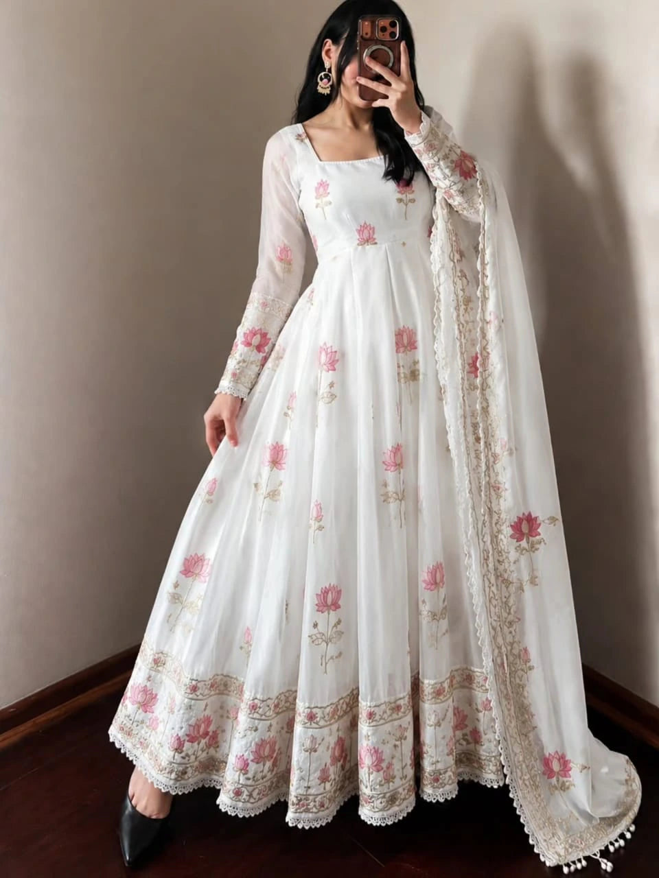 Fendy Silk Anarkali Gown Set 1