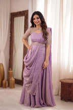 Doremon Crush Gown with Dupatta 1