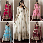 Fendy Silk Gown with Dupatta 1