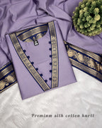 Silk Cotton Kurti Set with Dupatta 5