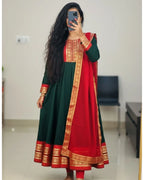 Pure Silk cotton Anarkali with dupatta 8